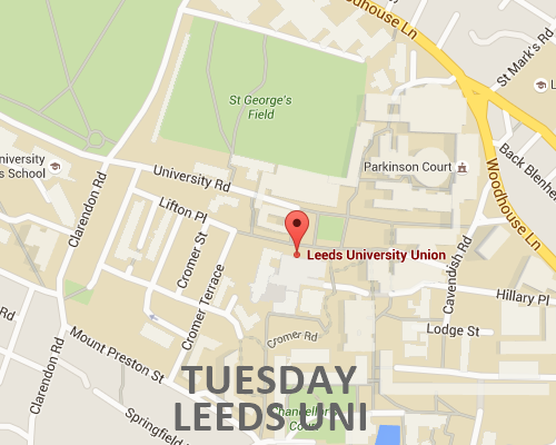 Map Leeds Uni Lishi Leeds Tai Chi Class - Label