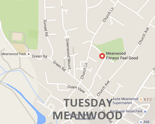 Map Meanwood Lishi Leeds Tai Chi Class - Label