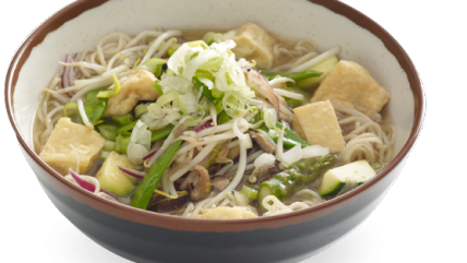 Spring Vegetables with Tofu and noodles