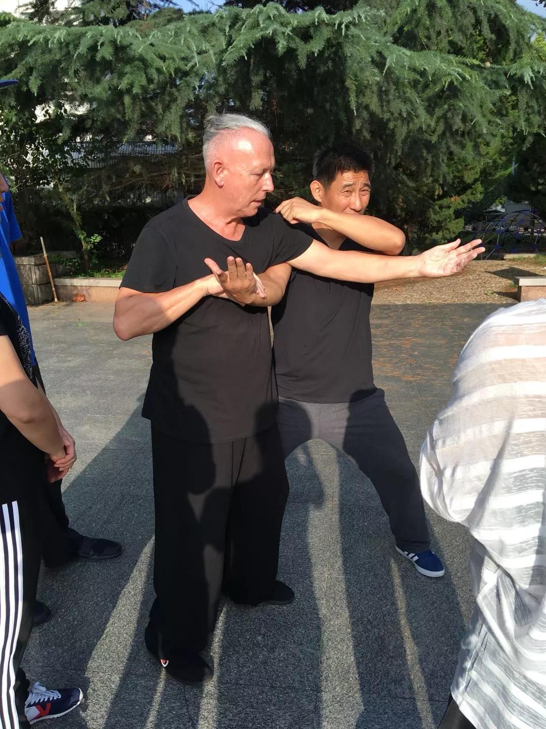 Lishi Grand Master demonstrating with Master Zhan